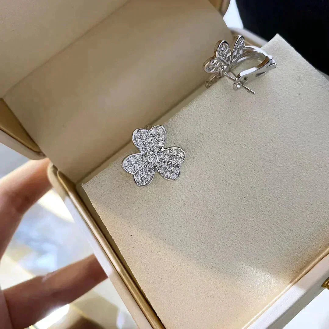 [Rani Jewelry]CLOVER COMOS DIAMOND EARRINGS SILVER