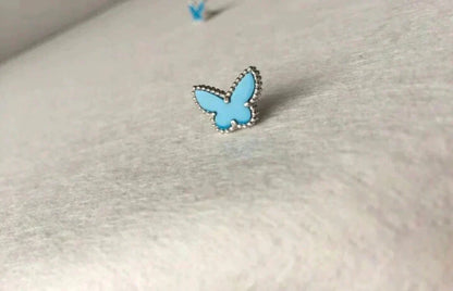 [Rani Jewelry]BUTTERFLY TURQUOISE EARRINGS SILVER