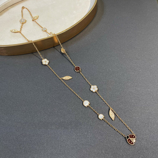 [Rani Jewelry]LUCKY SPRING 15 MOTIFS GOLD NECKLACE
