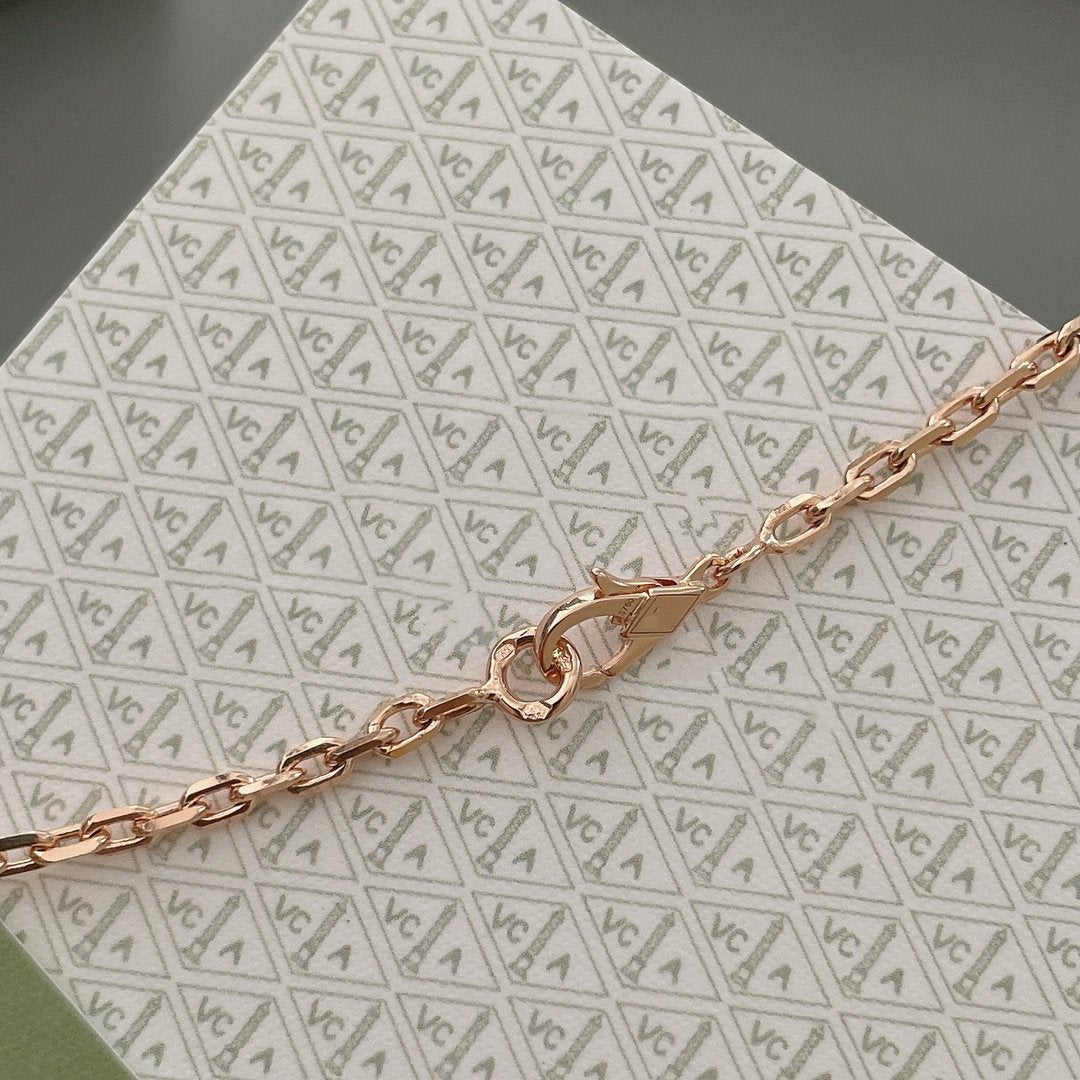 [Rani Jewelry]LUCKY SPRING 15 MOTIFS ROSE GOLD NECKLACE