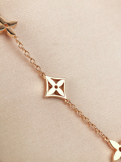 [Rani Jewelry]STAR AND SUN 7 MOTIFS GOLD BRACELET