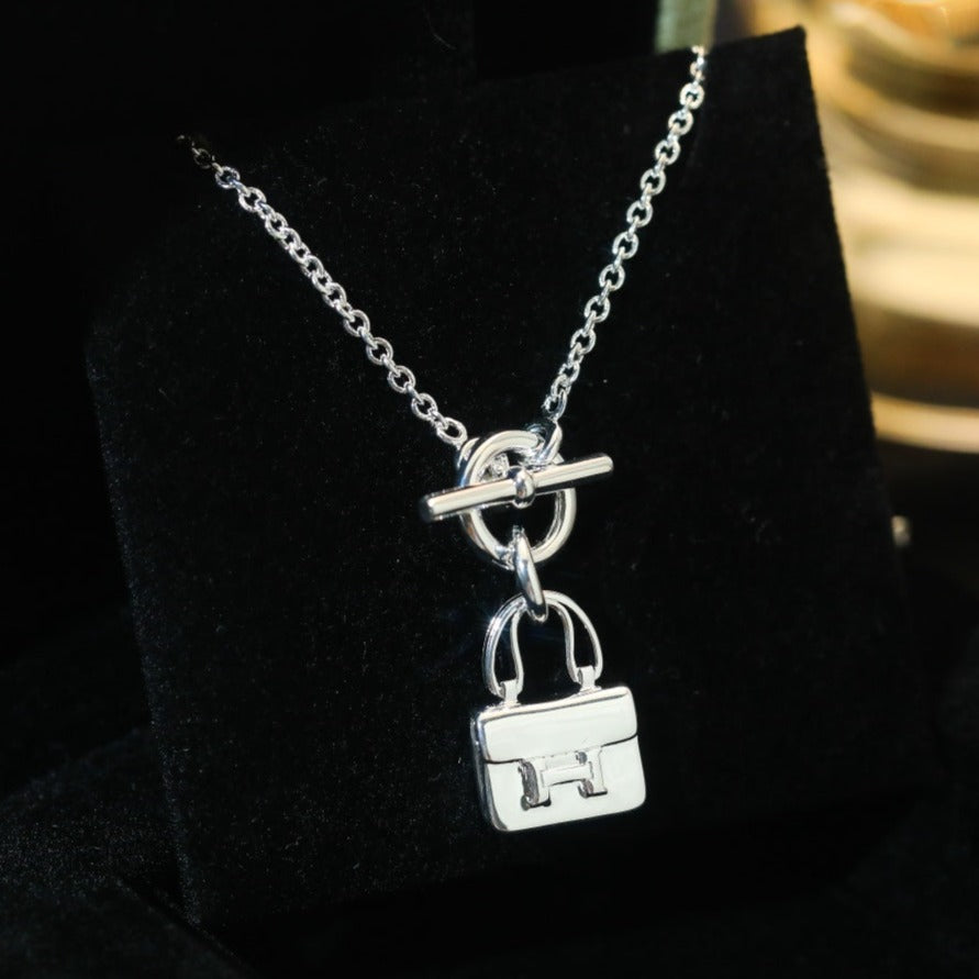 [Rani Jewelry]POP H PEDANT SILVER NECKLACE