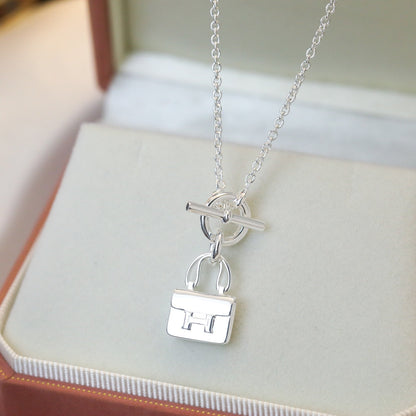 [Rani Jewelry]POP H PEDANT SILVER NECKLACE