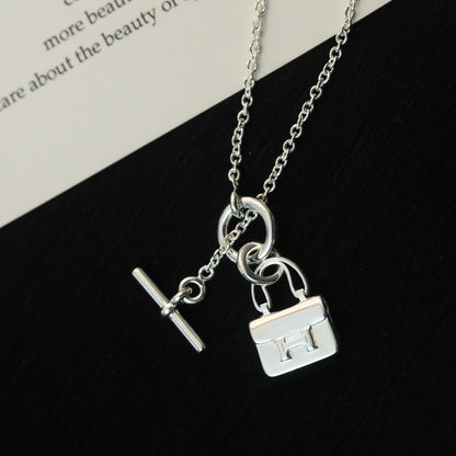 [Rani Jewelry]POP H PEDANT SILVER NECKLACE