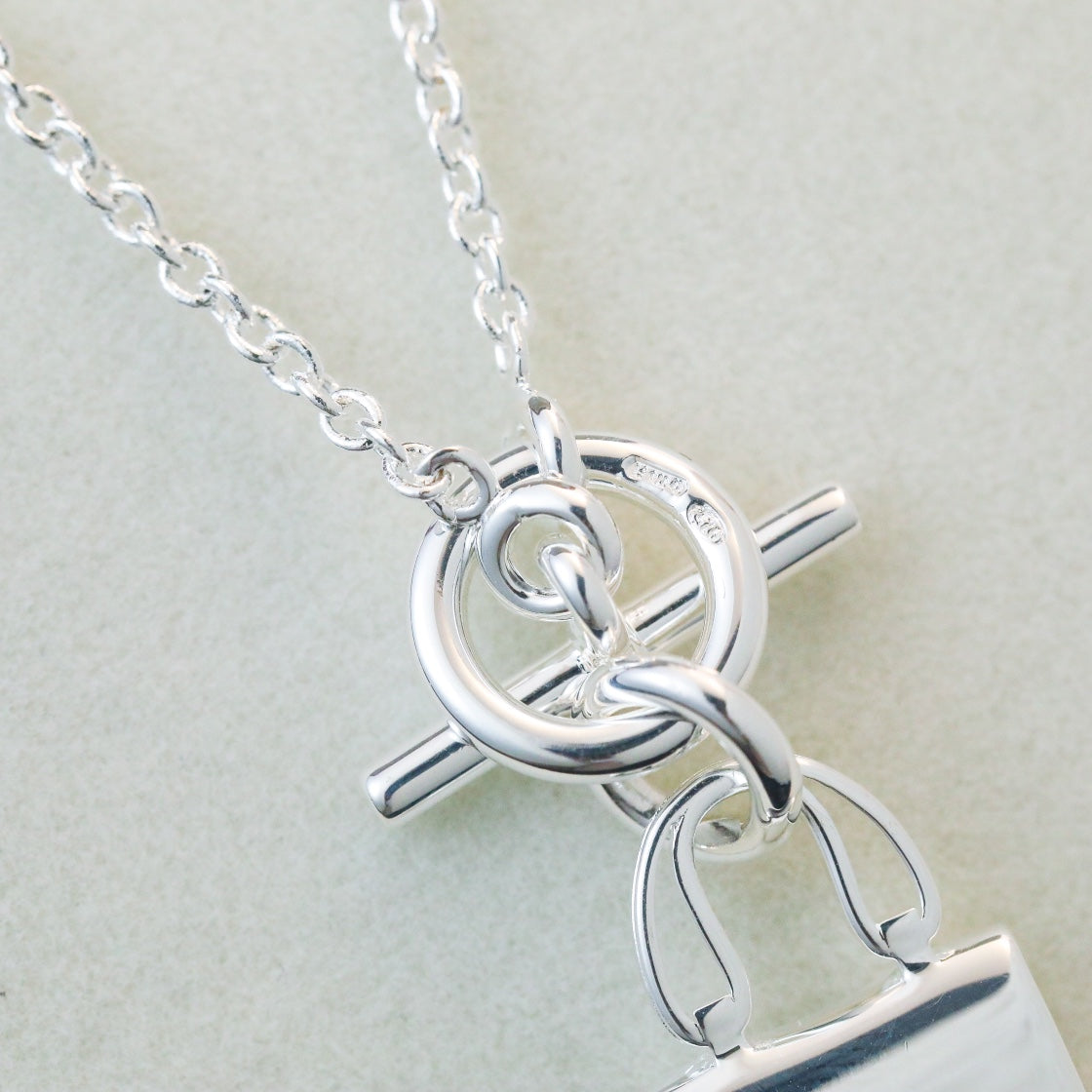 [Rani Jewelry]POP H PEDANT SILVER NECKLACE