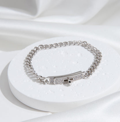 [Rani Jewelry]KELLY CHAIN SILVER DIAMOND BRACELET