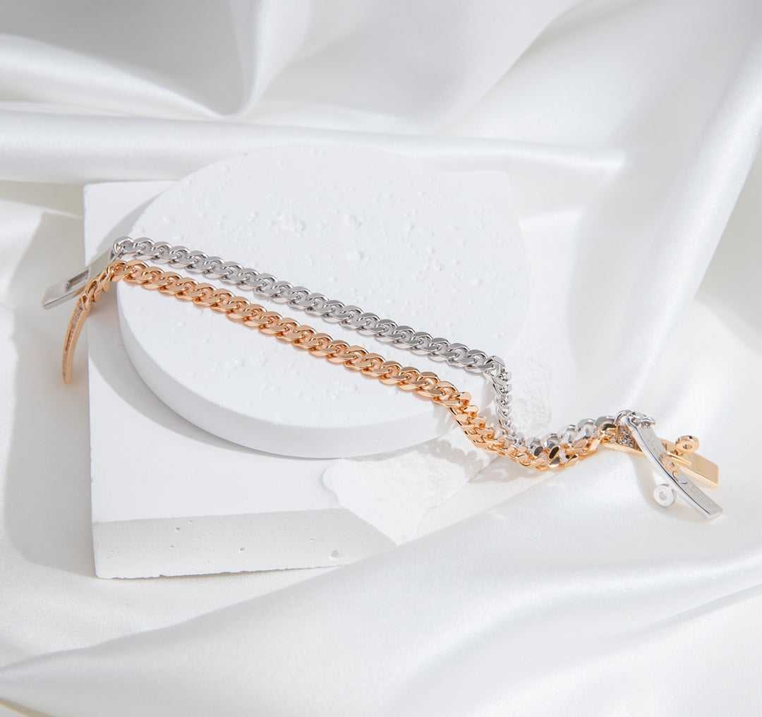 [Rani Jewelry]KELLY CHAIN SILVER DIAMOND BRACELET