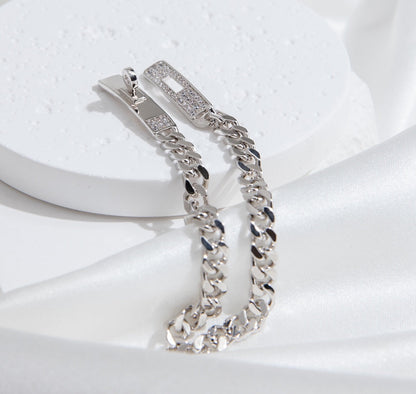 [Rani Jewelry]KELLY CHAIN SILVER DIAMOND BRACELET