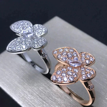 [Rani Jewelry]BUTTERFLY PINK GOLD DIAMOND RING