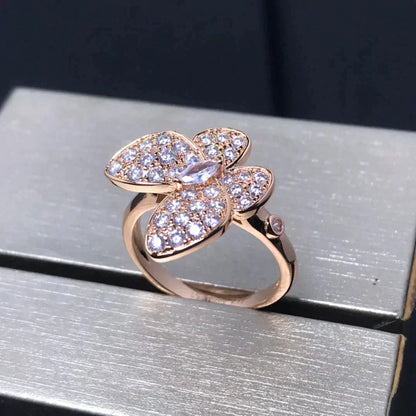 [Rani Jewelry]BUTTERFLY PINK GOLD DIAMOND RING