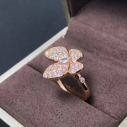 [Rani Jewelry]BUTTERFLY PINK GOLD DIAMOND RING