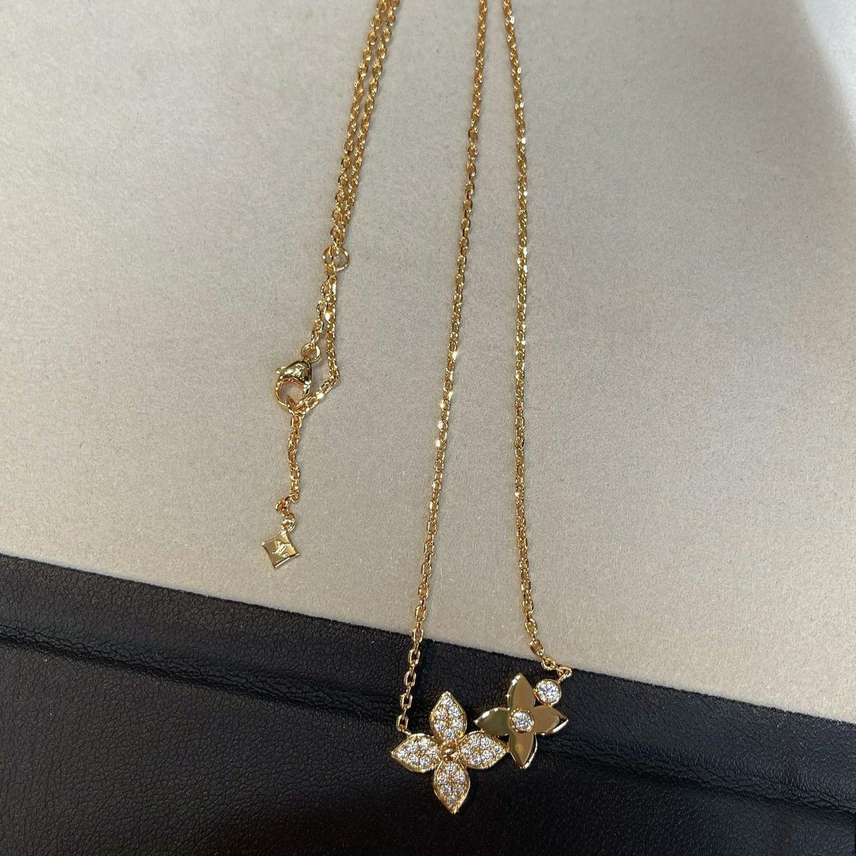 [Rani Jewelry]STAR BLOSSOM NECKLACE PINK GOLD DIAMONDS