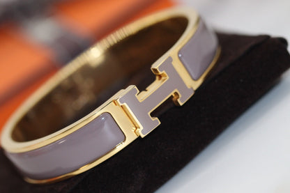 [Rani Jewelry]H BRACELET 12MM BROWN