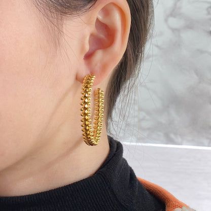[Rani Jewelry] CLASH HOOP LARGE EARRINGS