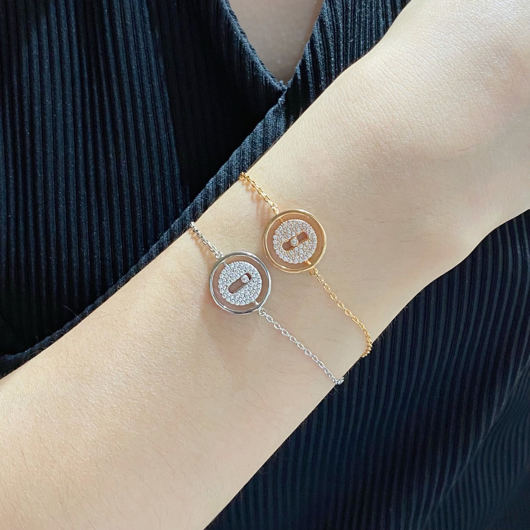 [Rani Jewelry]LUCKY MOVE DIAMOND PAVED BRACELET