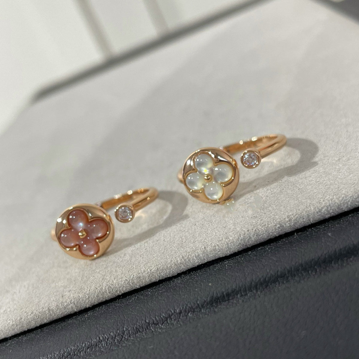 [Rani Jewelry]SUN 1 DIAMOND PINK MOP RING
