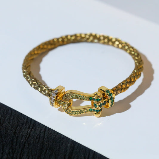 [Rani Jewelry]FORCE 10 GOLD GREEN DIAMOND PAVED