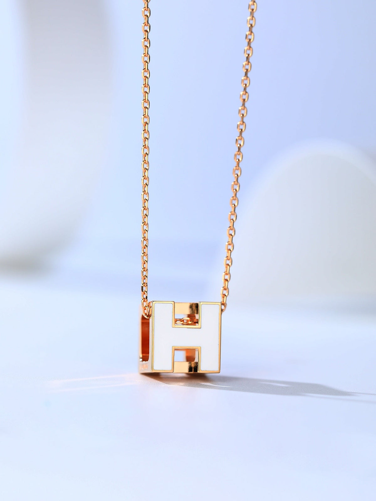 [Rani Jewelry]H CAGE PINK GOLD NECKLACE