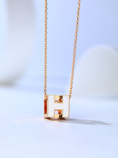 [Rani Jewelry]H CAGE PINK GOLD NECKLACE