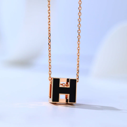[Rani Jewelry]H CAGE PINK GOLD NECKLACE