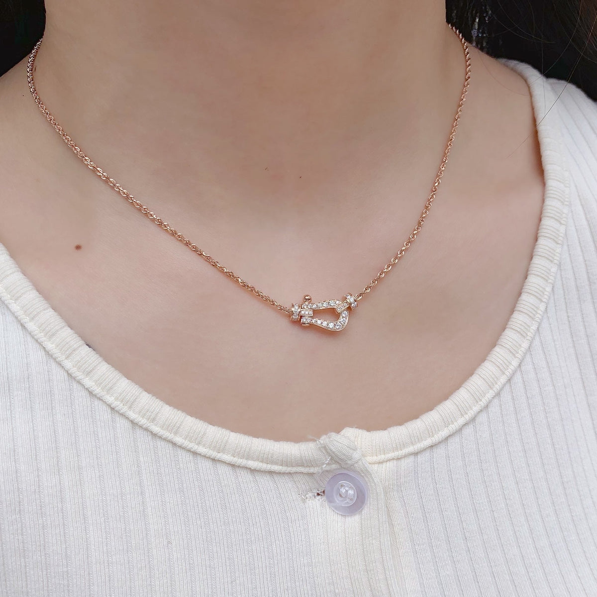 [Rani Jewelry]FORCE 10 PINK GOLD DIAMOND NECKLACE
