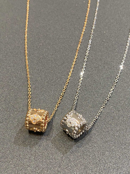 [Rani Jewelry]PERLEE PEDANT SIVLER DIAMOND NECKLACE