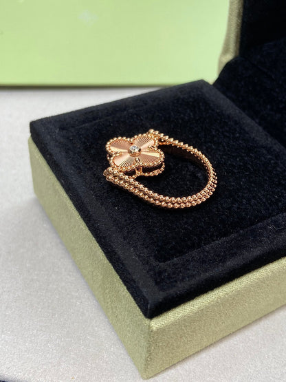 [Rani Jewelry]CLOVER RIVERSIBLE RING ROSE GOLD COLLECTION