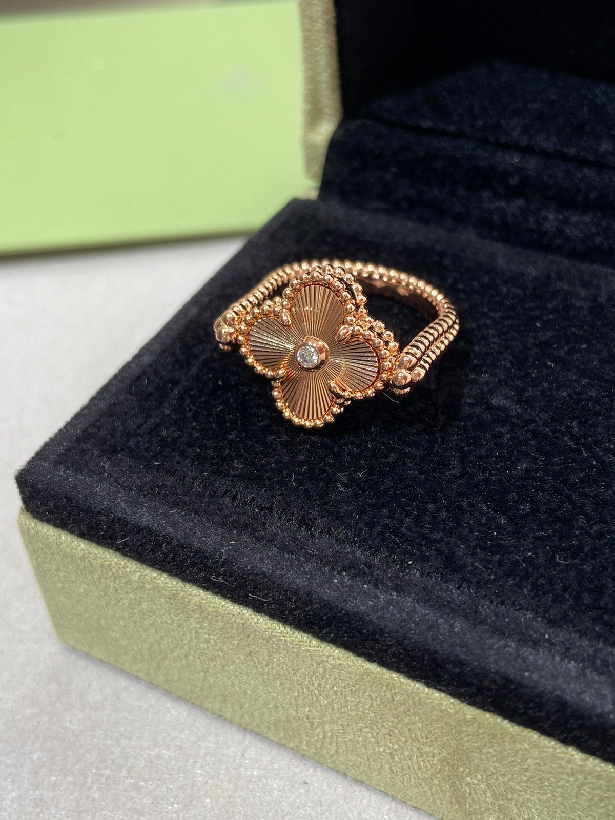 [Rani Jewelry]CLOVER RIVERSIBLE RING ROSE GOLD COLLECTION
