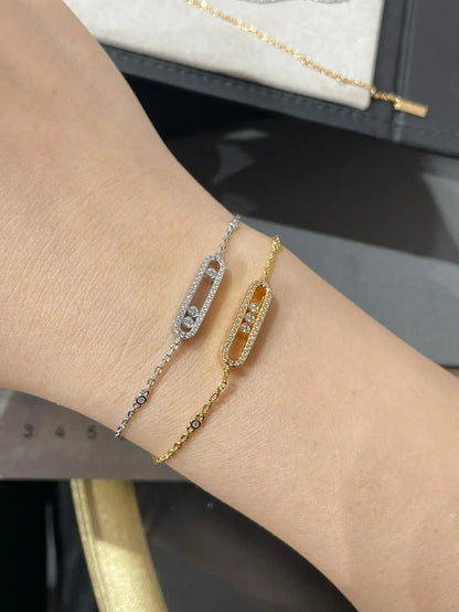 [Rani Jewelry] LOVE & JUSTE Baby Move Diamond Bracelet Stack Set