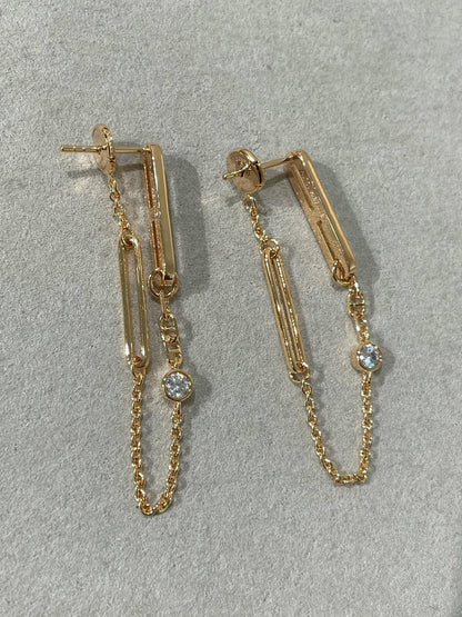 [Rani Jewelry]CHAINE CHAOS DIAMOND DROP EARRINGS