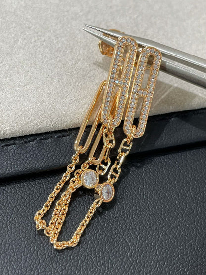 [Rani Jewelry]CHAINE CHAOS DIAMOND DROP EARRINGS
