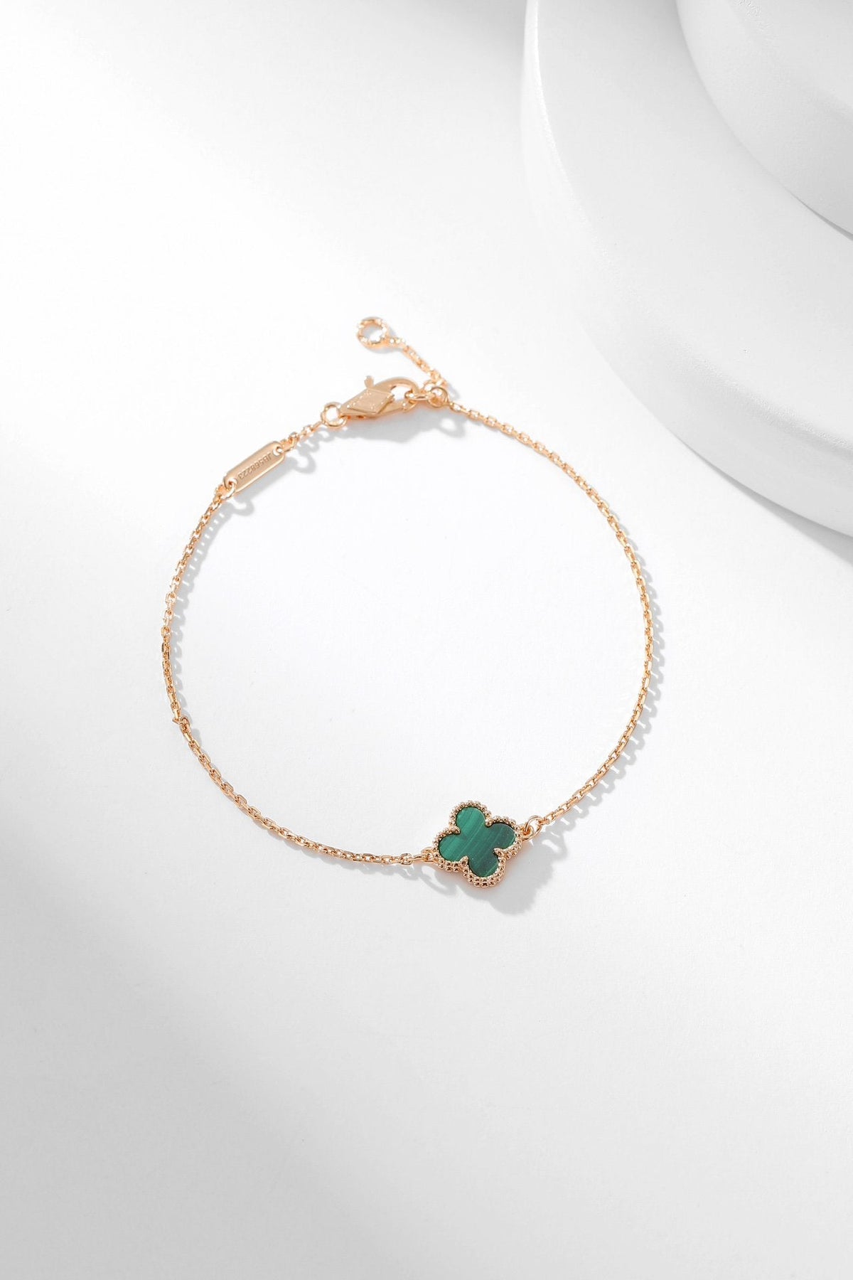 [Rani Jewelry]CLOVER BRACELET MALACHITE 1 MOTIF