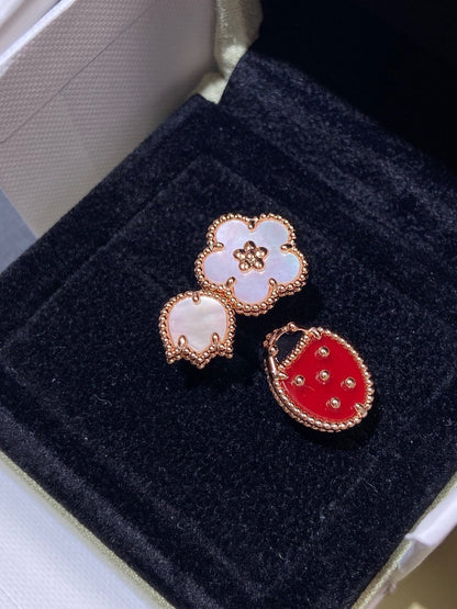 [Rani Jewelry]LUCKY 3 MOTIF ROSE GOLD RING