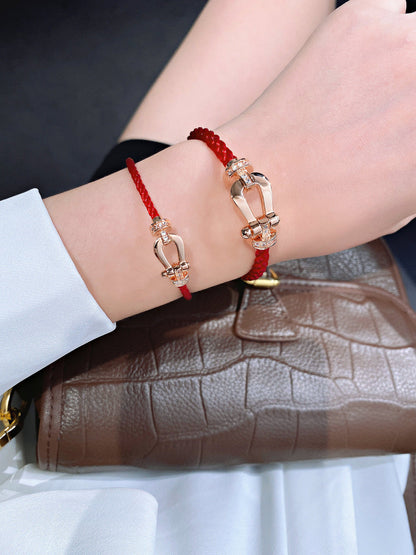 [Rani Jewelry]FORCE 10 HALF DIAMOND PINK GOLD RED CORDERI LARGE AND MEDIUM MODEL