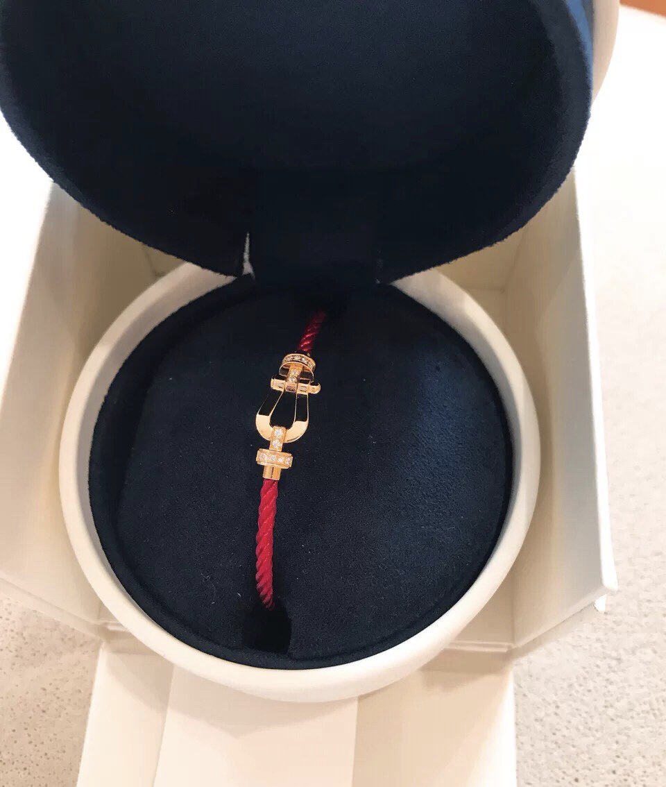 [Rani Jewelry]FORCE 10 HALF DIAMOND PINK GOLD RED CORDERI LARGE AND MEDIUM MODEL