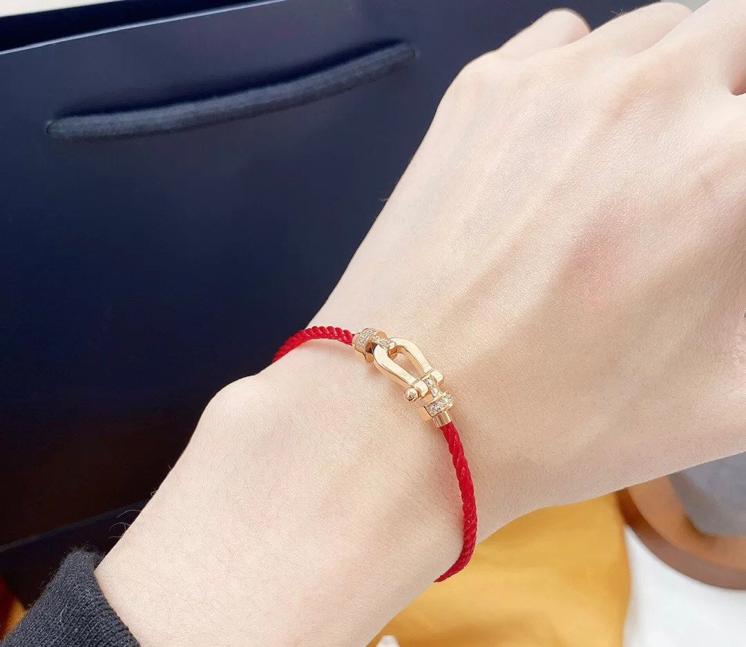 [Rani Jewelry]FORCE 10 HALF DIAMOND PINK GOLD RED CORDERI LARGE AND MEDIUM MODEL