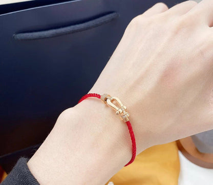 [Rani Jewelry]FORCE 10 HALF DIAMOND PINK GOLD RED CORDERI LARGE AND MEDIUM MODEL