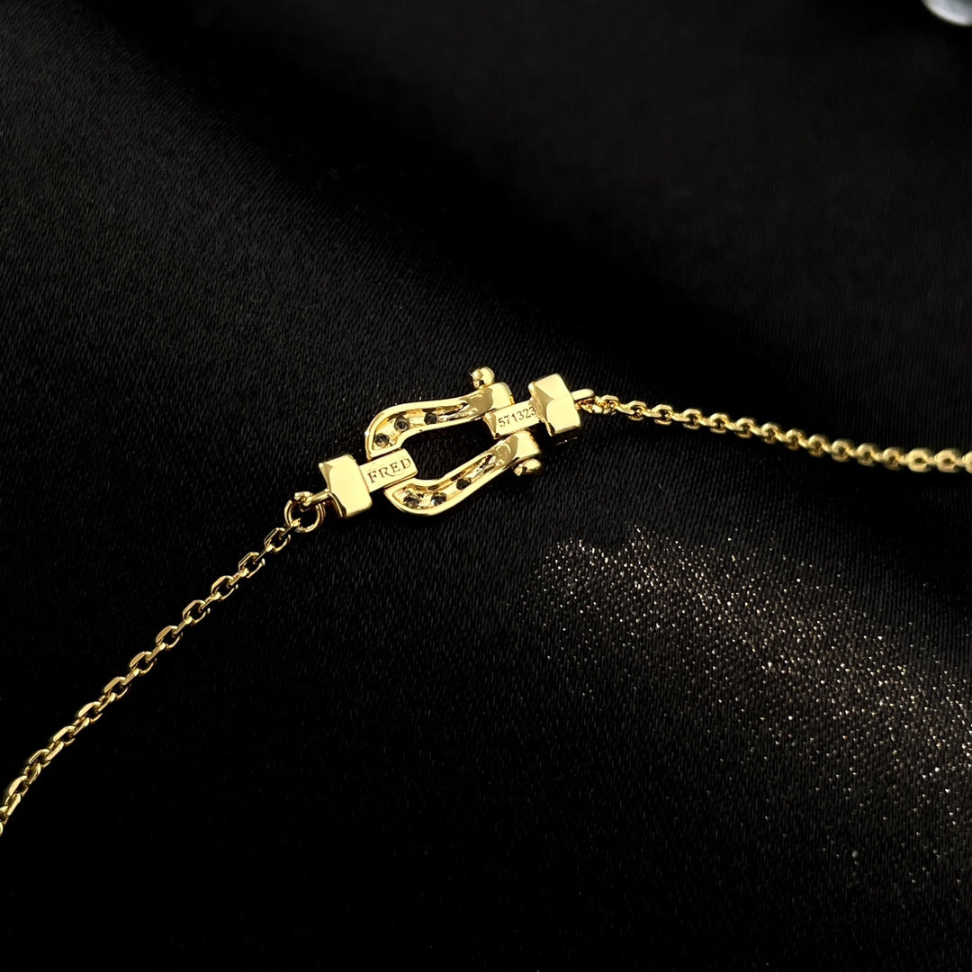 [Rani Jewelry]FORCE 10 FULL DIAMOND BUCKLE CHAIN LINK MINI MODEL