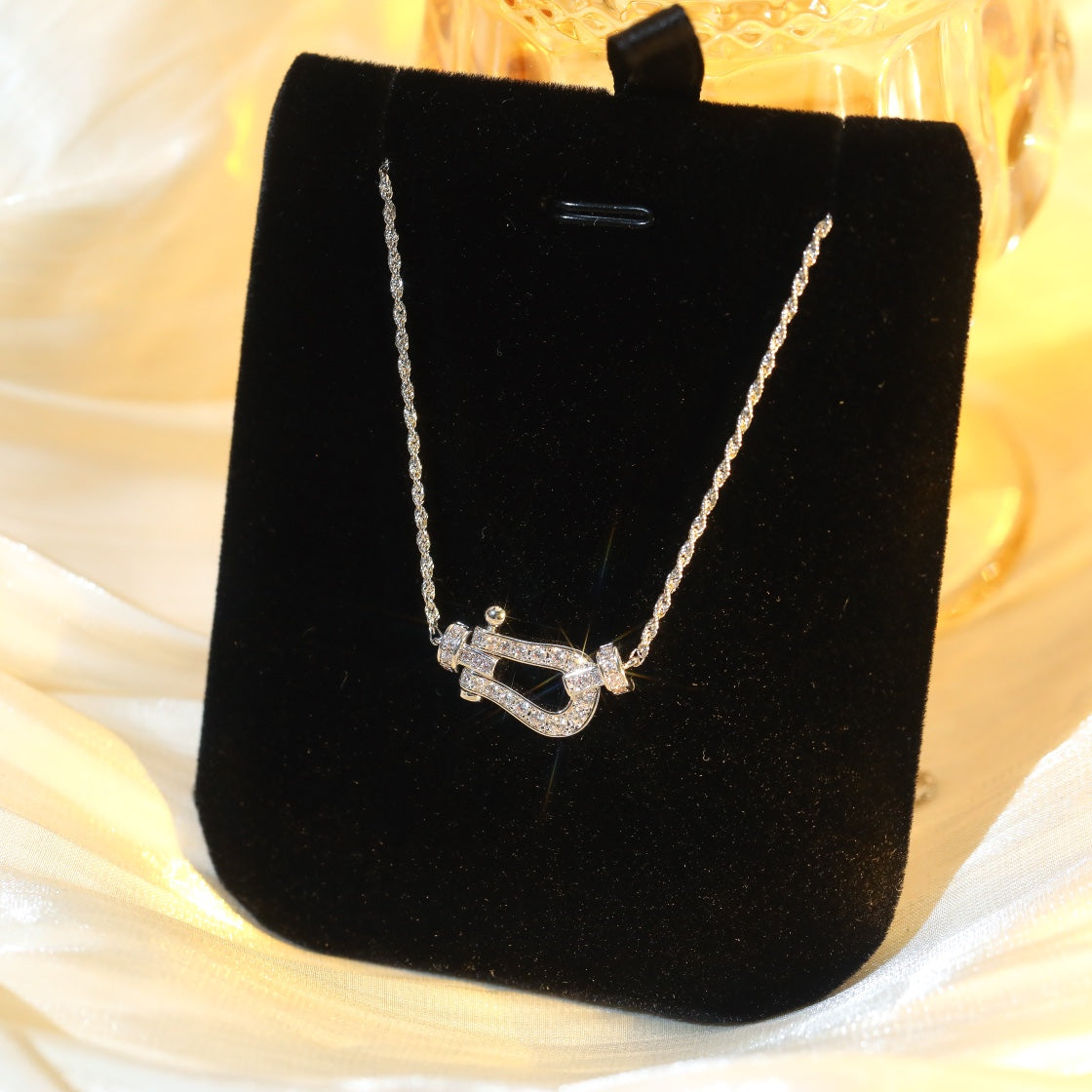 [Rani Jewelry]FORCE 10 DIAMOND SILVER NECKLACE MINI MODEL
