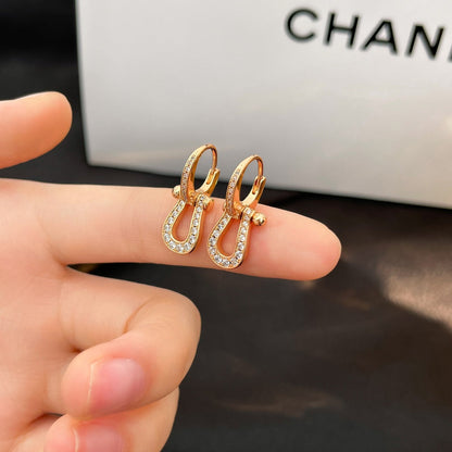 [Rani Jewelry]FORCE 10 FULL DIAMOND DROP EARRINGS MEDIUM MODEL