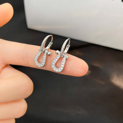 [Rani Jewelry]FORCE 10 FULL DIAMOND DROP EARRINGS MEDIUM MODEL