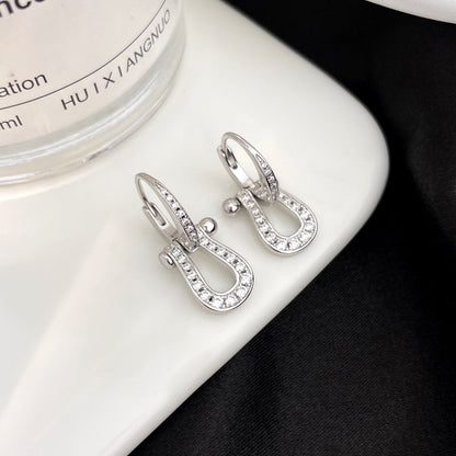 [Rani Jewelry]FORCE 10 FULL DIAMOND DROP EARRINGS MEDIUM MODEL