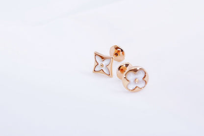 [Rani Jewelry]STAR AND SUN PINK GOLD MOP STUD EARRINGS