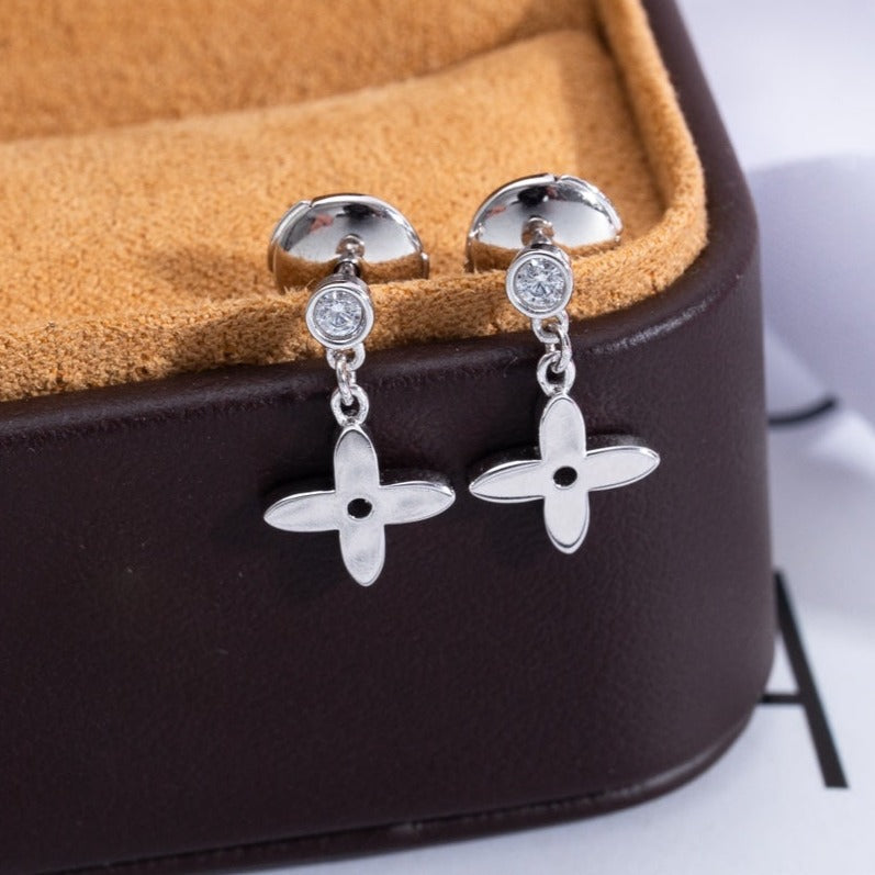 [Rani Jewelry]VIDYLLE SILVER DIAMOND MINI DROP EARRINGS