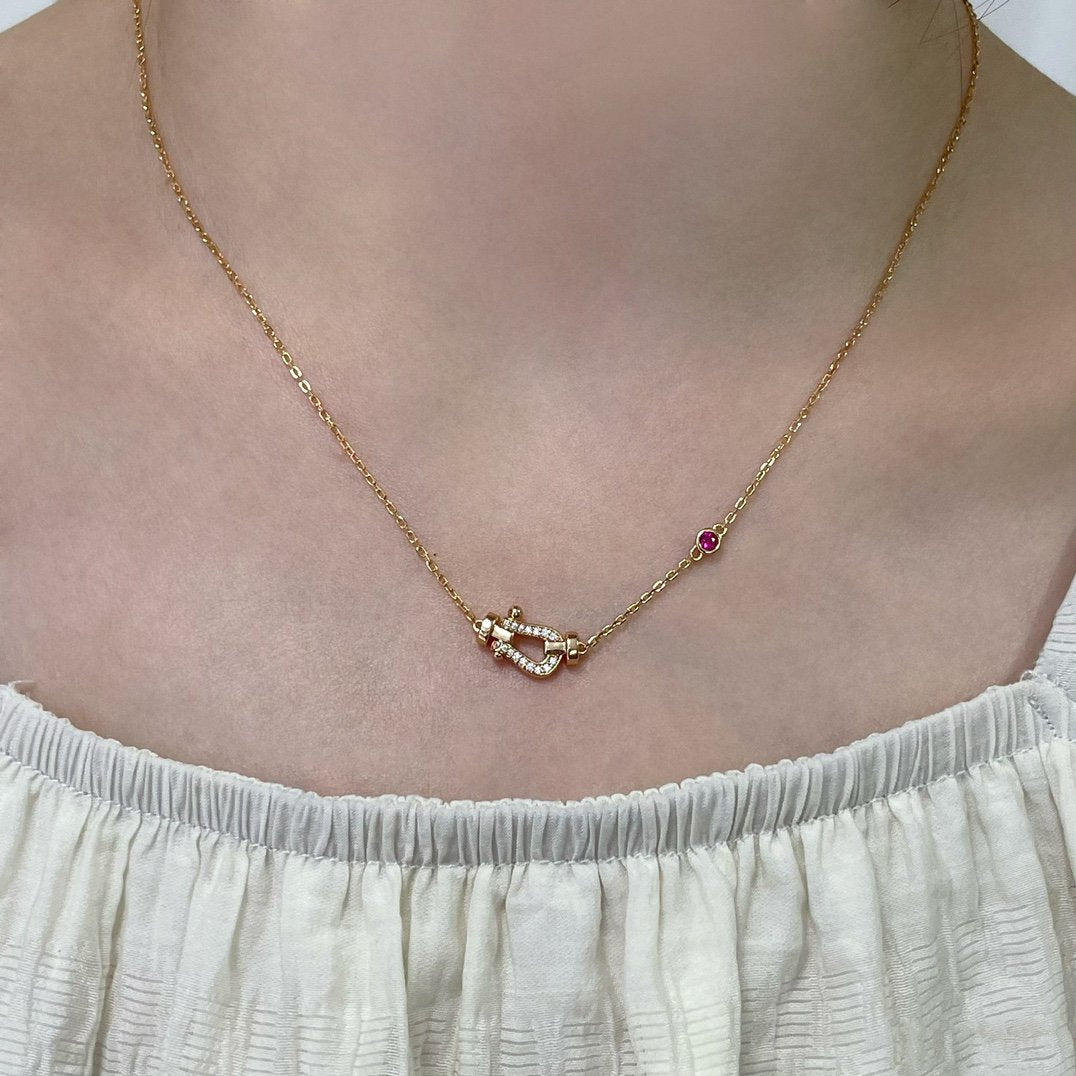 [Rani Jewelry]FORCE 10 DIAMOND PINK GOLD NECKLACE