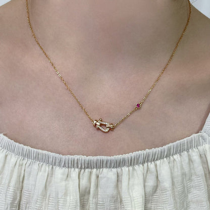 [Rani Jewelry]FORCE 10 DIAMOND PINK GOLD NECKLACE