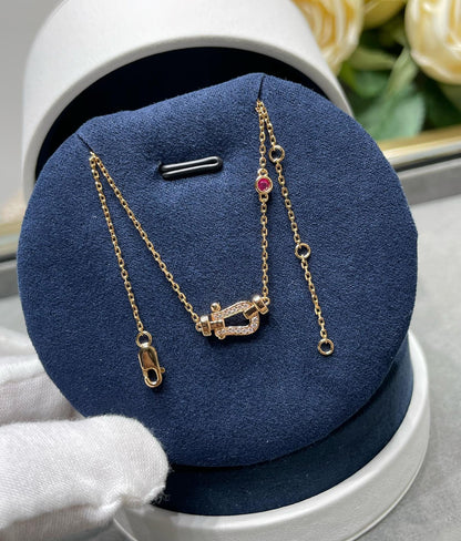 [Rani Jewelry]FORCE 10 DIAMOND PINK GOLD NECKLACE