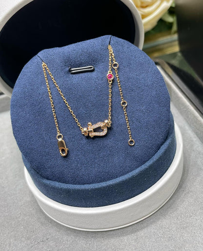 [Rani Jewelry]FORCE 10 DIAMOND PINK GOLD NECKLACE