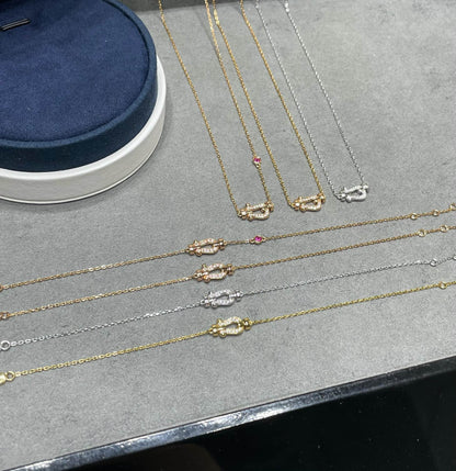 [Rani Jewelry]FORCE 10 DIAMOND PINK GOLD NECKLACE