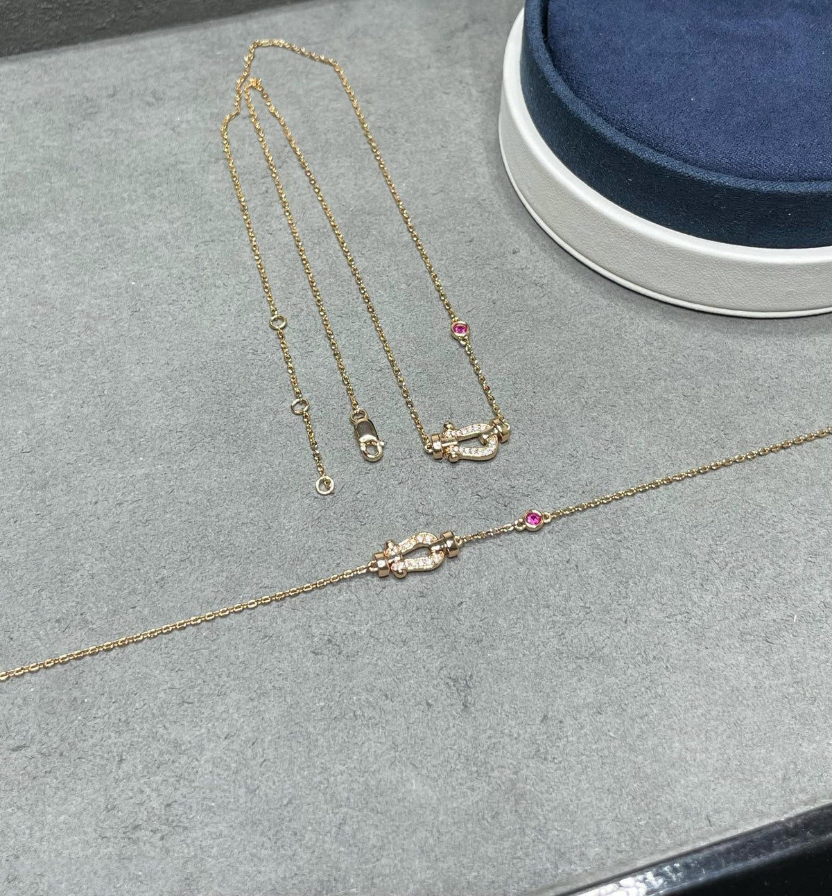 [Rani Jewelry]FORCE 10 DIAMOND PINK GOLD NECKLACE